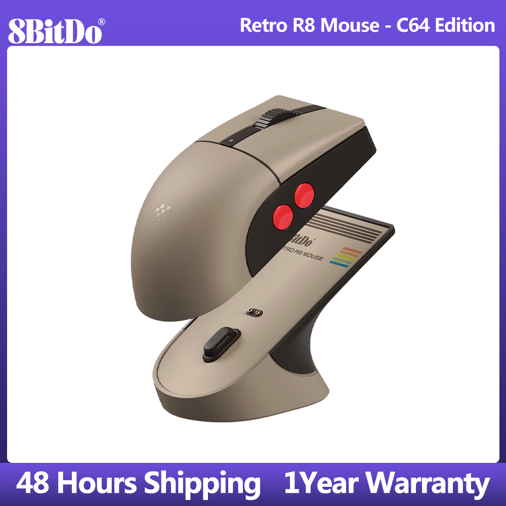 Mouse Gaming Retro - 8BitDo Retro R8 Muis met Microschakelaars,