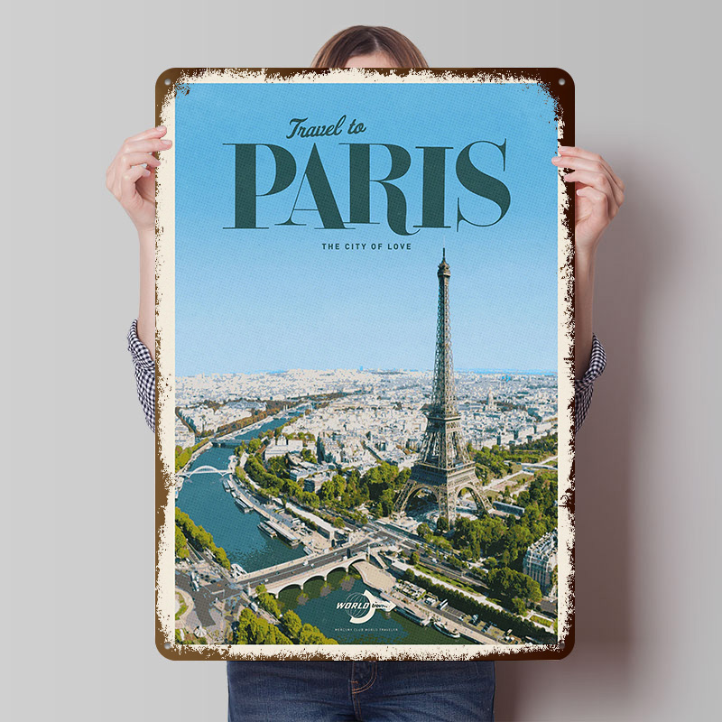 Retro Gaming Paris - Reis naar Parijs Gedrukte poster Aangepaste
