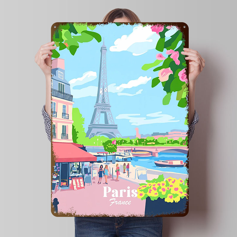 Retro Gaming Paris - Parijs Frankrijk Poster Gecustomizeerde Vintage Metalen