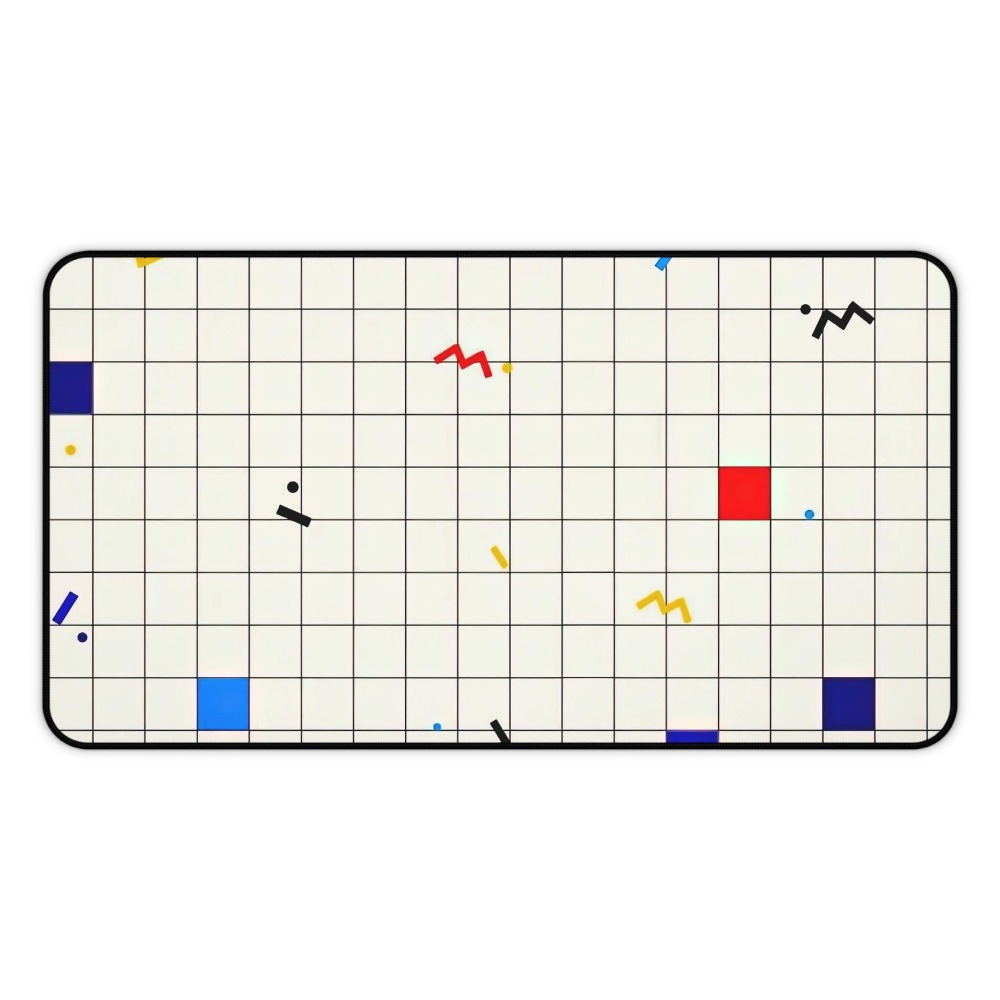 Mouse Gaming Retro - Retro Geometrische Grid Bureaumat Muismat Memphis