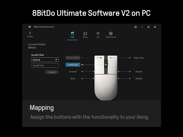 Mouse Gaming Retro - 8BitDo Retro R8 Muis met PAW