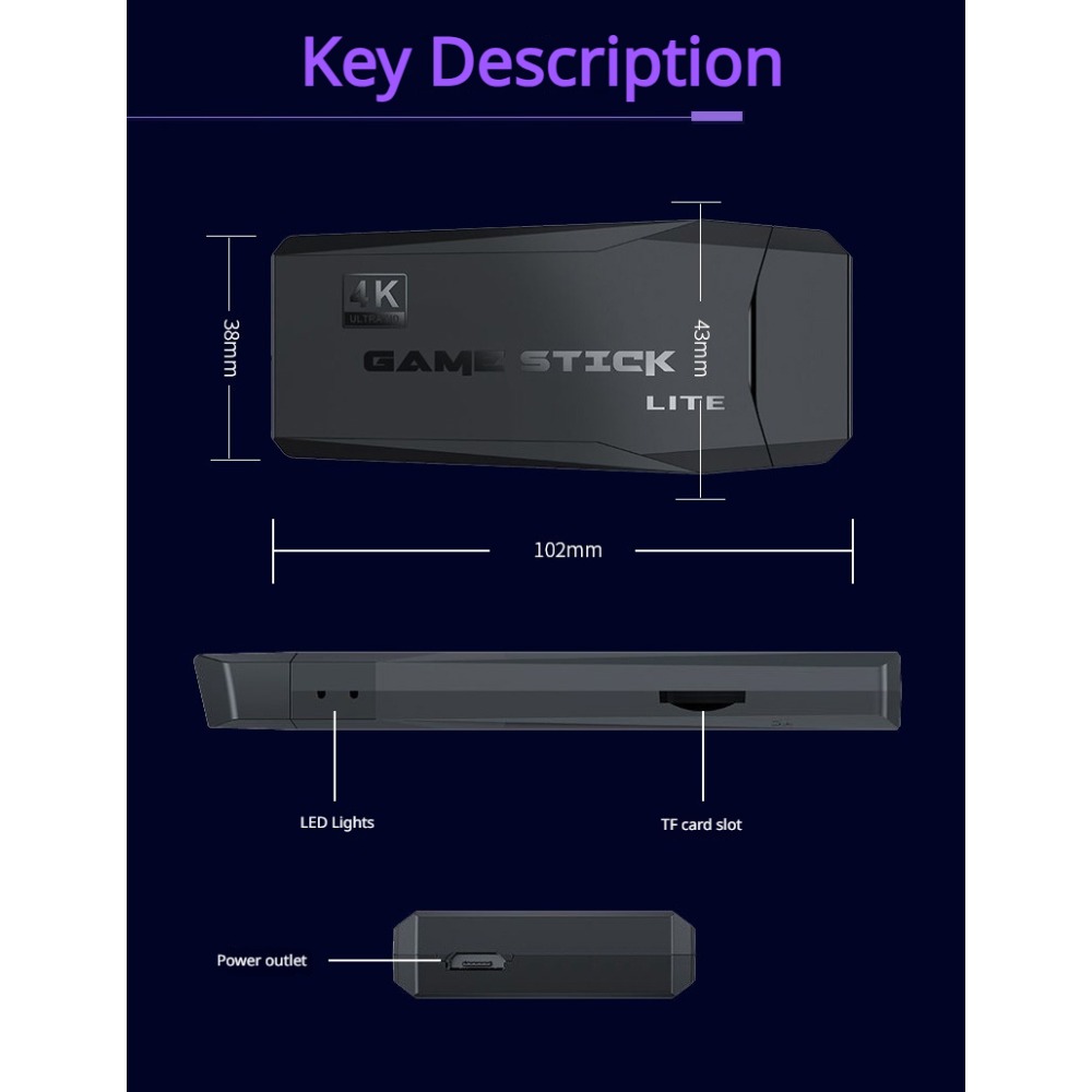 Draagbare 4K Retro Game Stick  - Retro Gaming Hub recensie en prijs