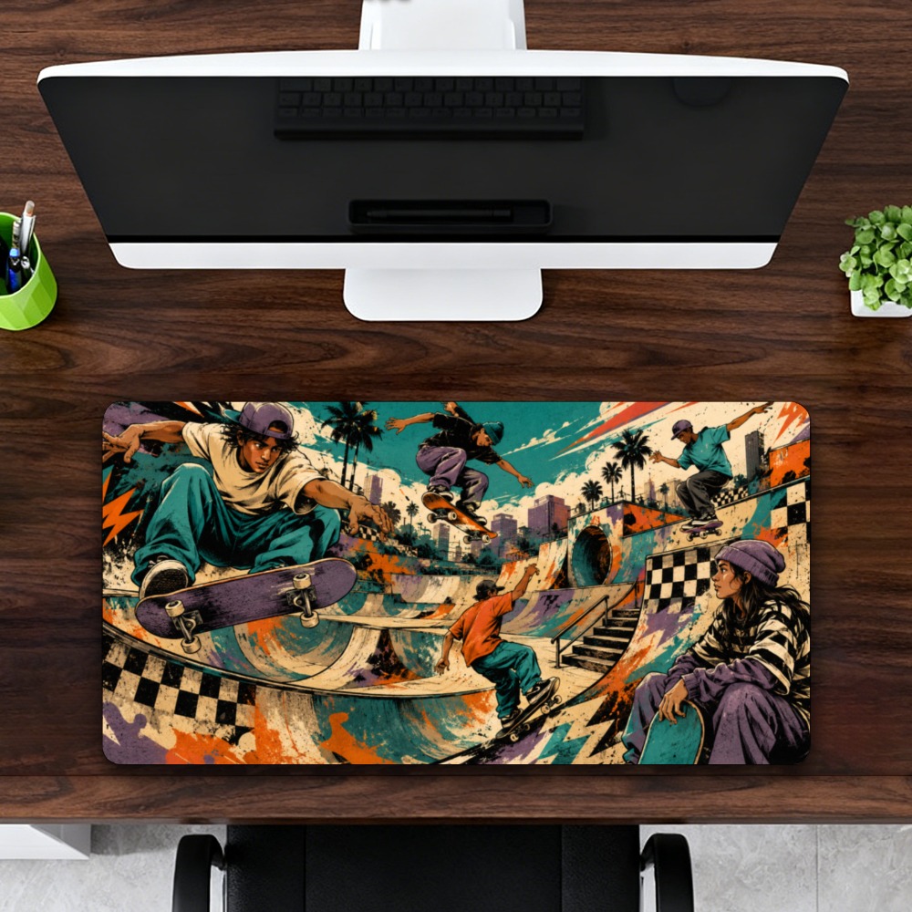Coole tafelmat voor skateboard - Mouse Gaming Retro recensie en prijs