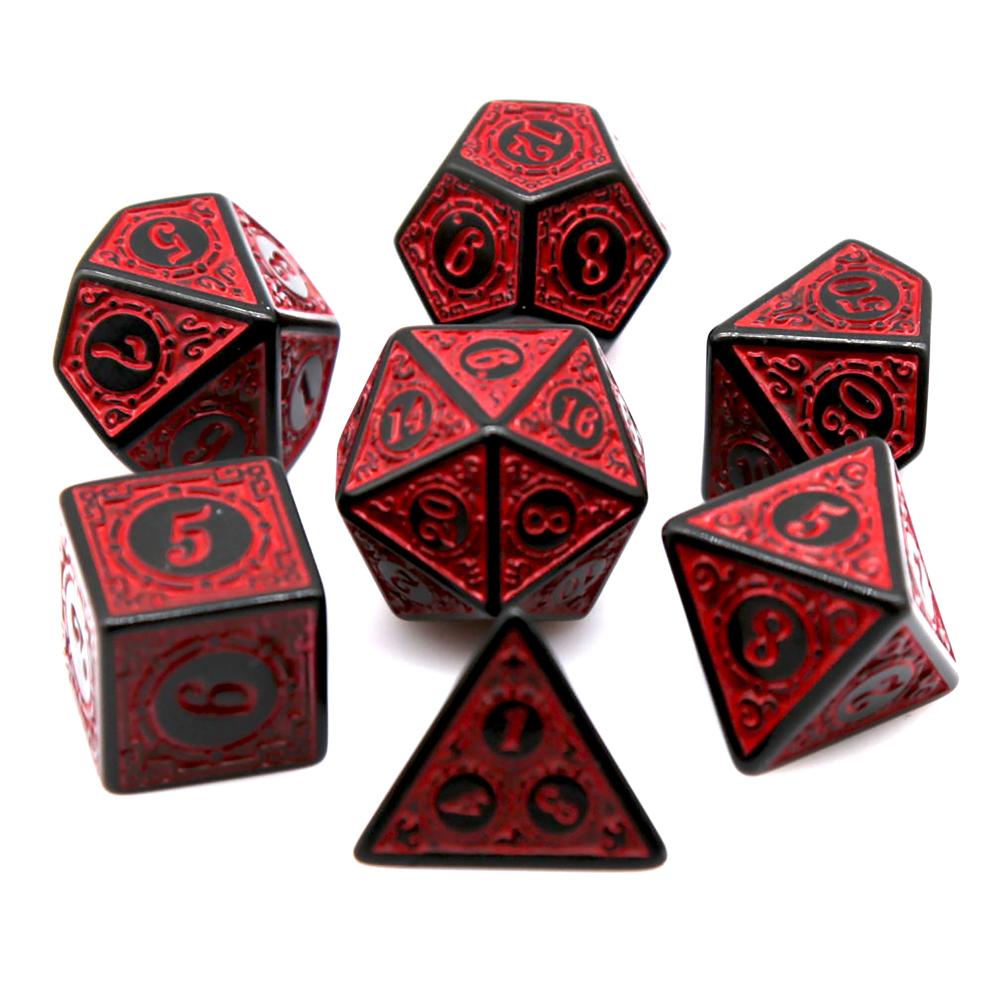 7 Stuks Zwart Rood Acryl Polyh - Retro Gaming Kit recensie en prijs