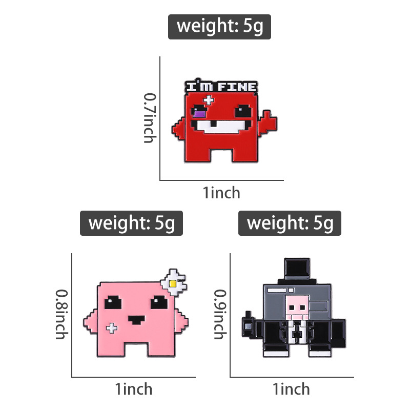 3pcs Pixel Art Emaille Pin Set - Retro Gaming Kit recensie en prijs